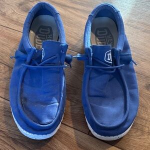 Hey Dude Blue Moccasins
